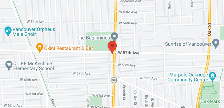 map of 1508 W 57TH AVENUE